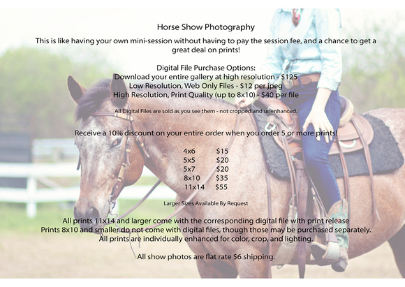 Horse show photography web